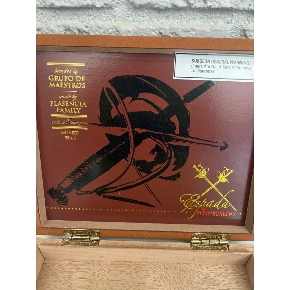 Montecristo Espada Empty Wood Cigar Box